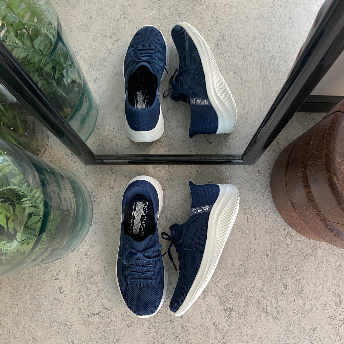 Mørkeblå Skechers Slip-ins med svangstøtte