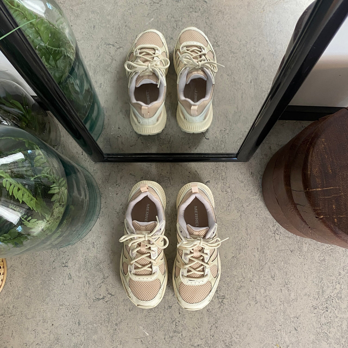 Komfortabel og robust Merrell vandresko i beige