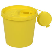Gul rund kanylebøtte på 1500 ml