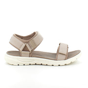 Sandfarvet let sandal med brede remme fra Cruz