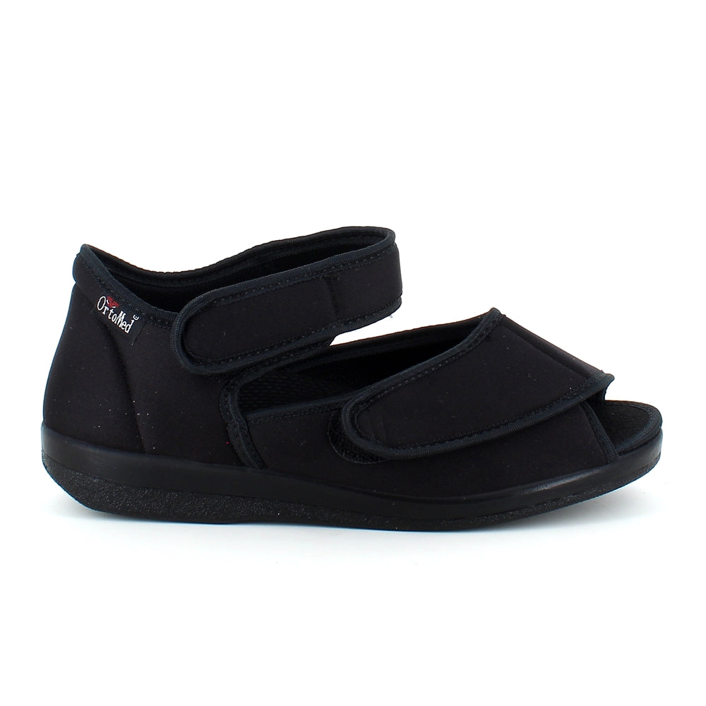 OrtoMed sandal med velcro og åben tå