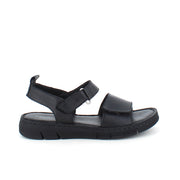 Blød og fleksibel skindsandal i sort fra Relaxshoe