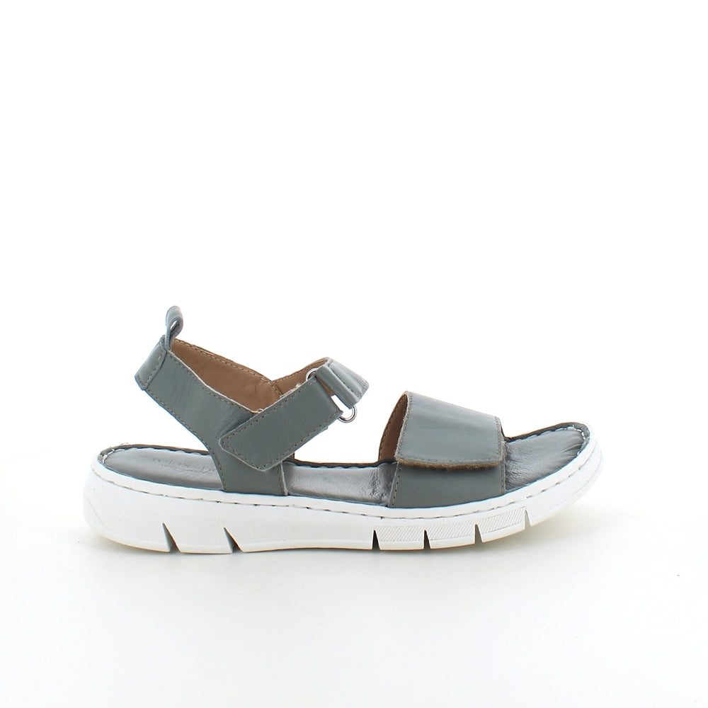 Blød og fleksibel skindsandal i grøn fra Relaxshoe