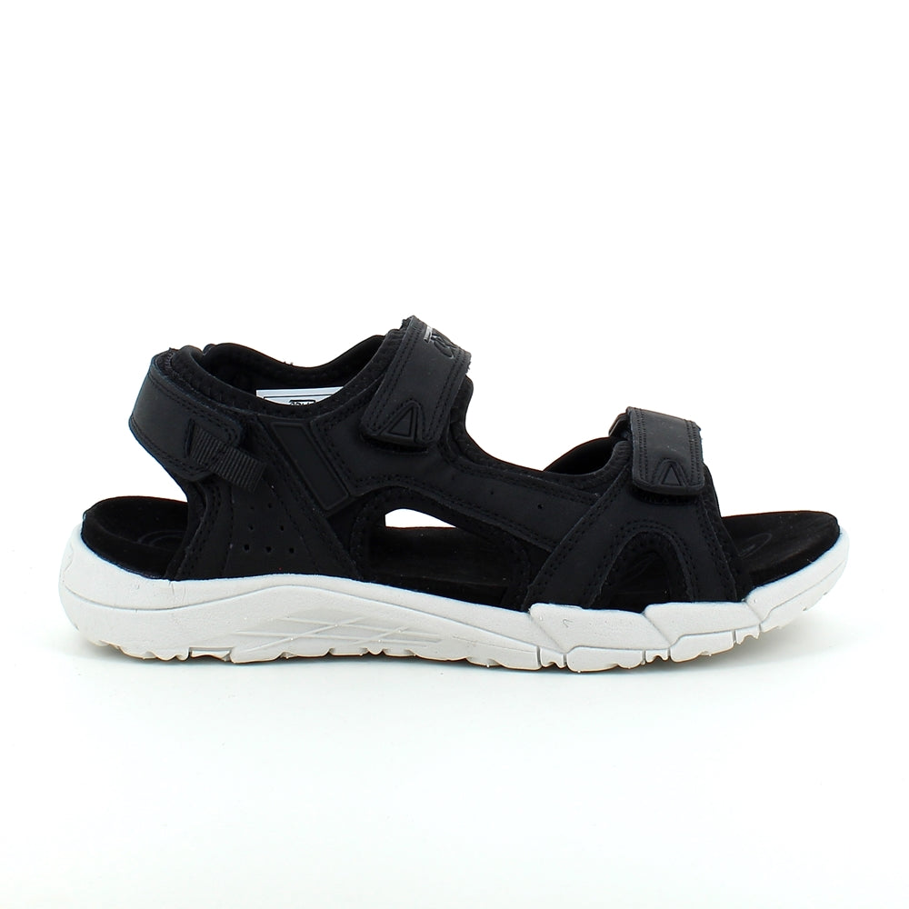 Sort Cruz sandal med velcrolukning på alle tre remme