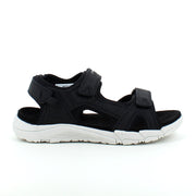 Sort Cruz sandal med velcrolukning på alle tre remme