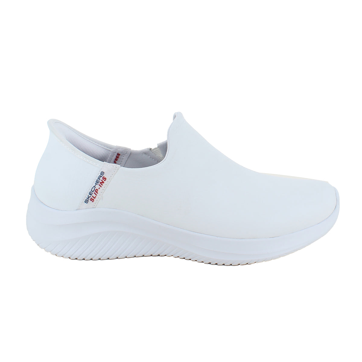 Hvid slip-in sko i skind fra Skechers