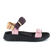 Woden sandal i flotte farver