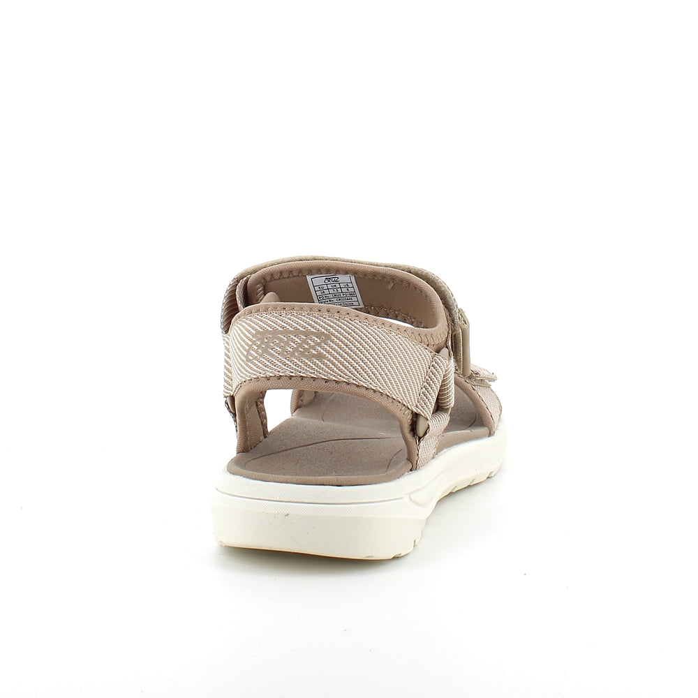 Sandfarvet let sandal med brede remme