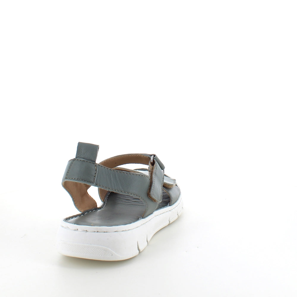 Lækker blød og fleksibel skindsandal i grøn fra Relaxshoe