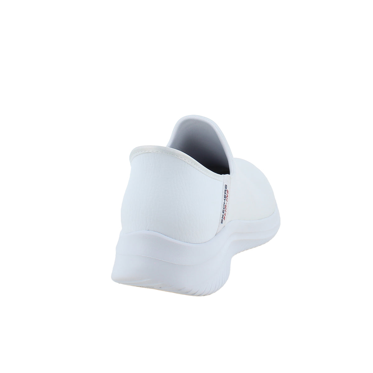 Hvid skind slip-in sko fra Skechers