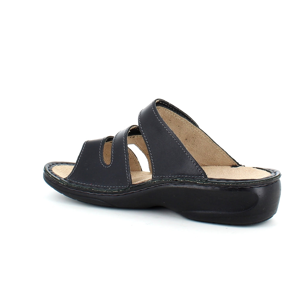 Sort skind slip on til knyster
