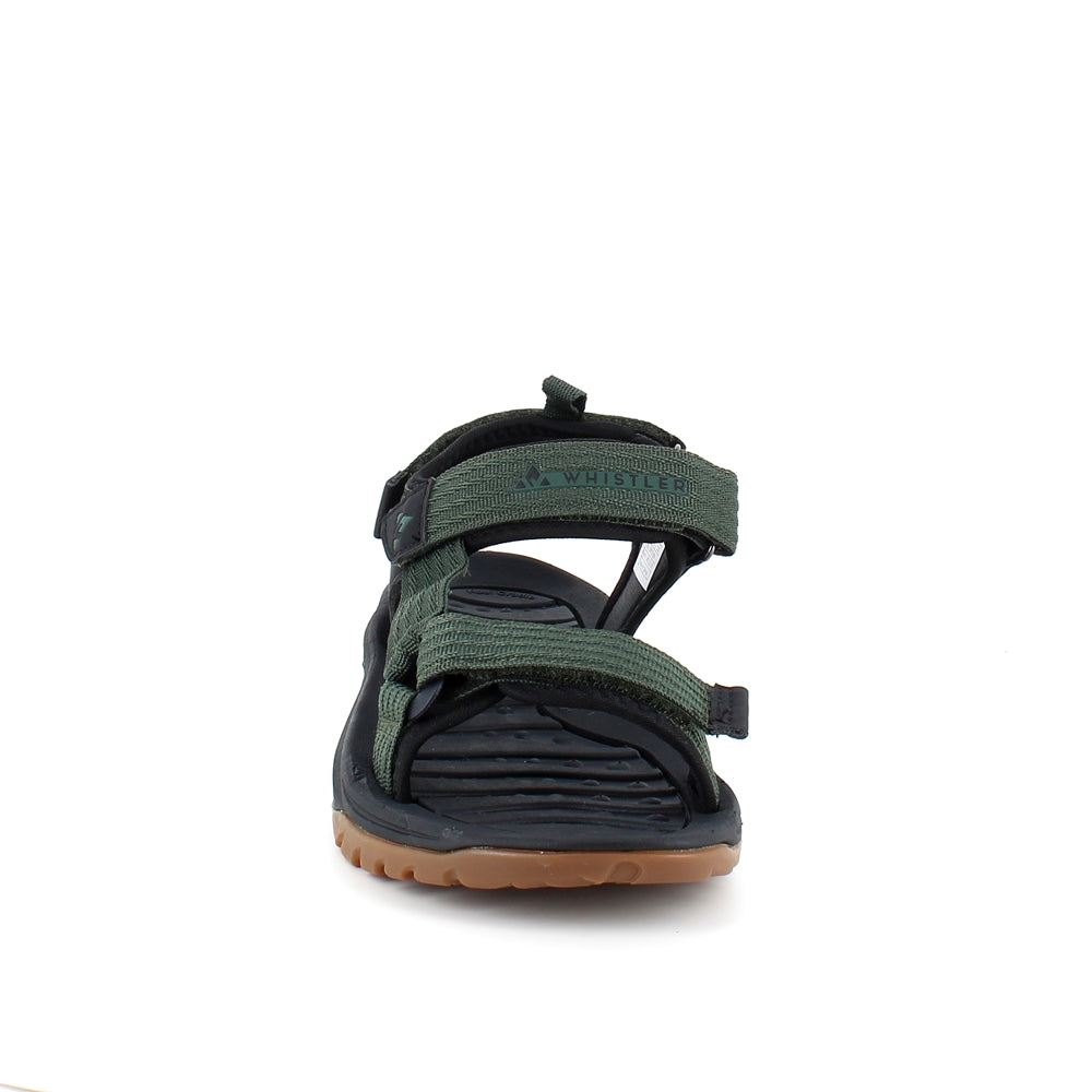 Grøn sporty sandal fra Whistler med tre regulerbare remme