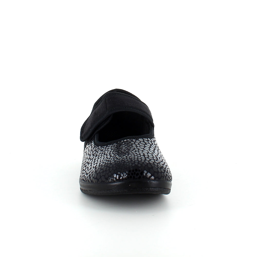 Bred ballerina med velcro og plads