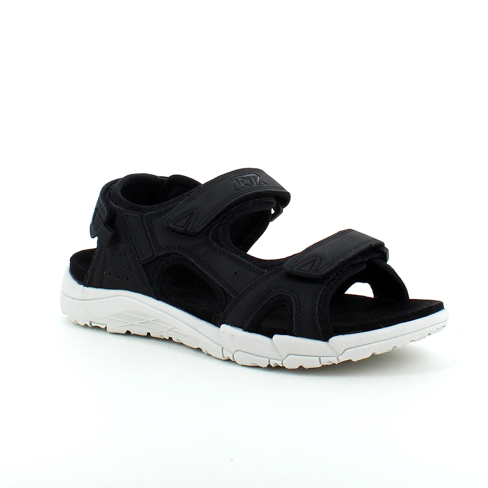 Sort sandal fra Cruz med velcro lukning på alle 3 remme