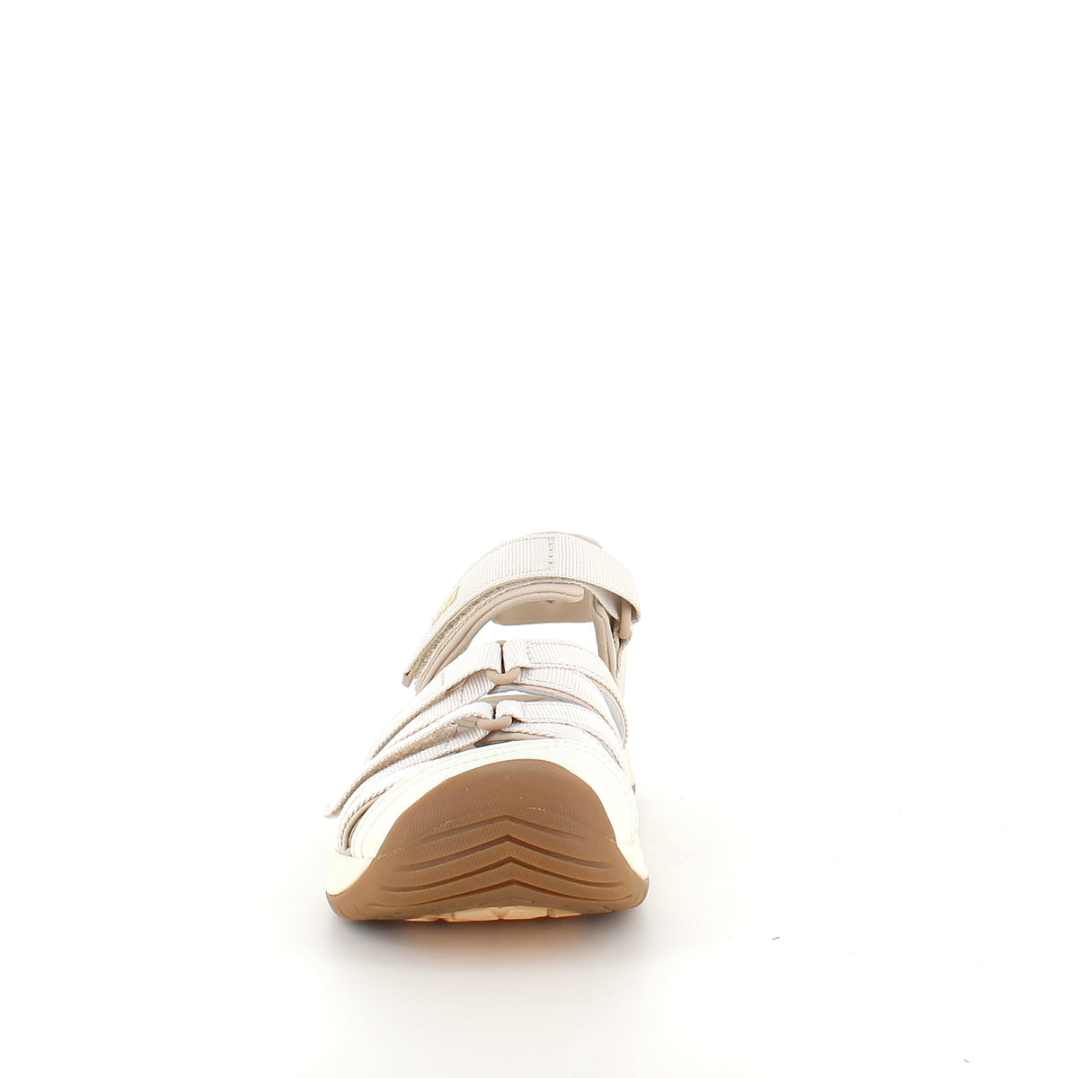 Beige Teva Tirra lukket sandal med tåbeskyttelse og stødabsorbering