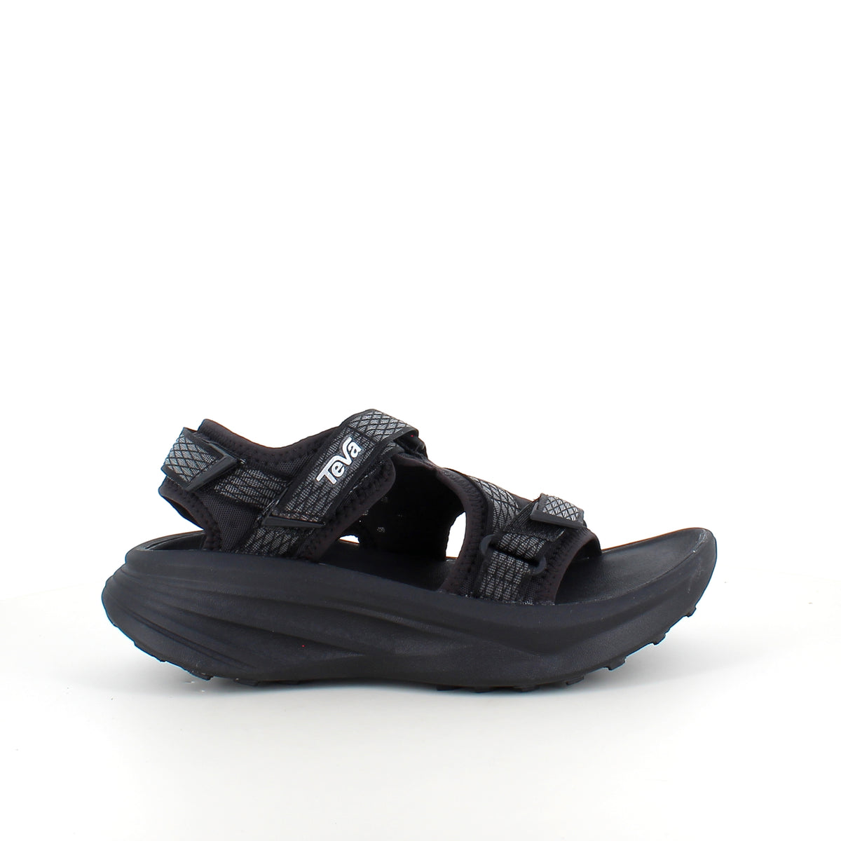 Sort Teva sandal med maksimal stødabsorbering og sikkert greb