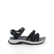 Sort Teva lædersandal med svangstøtte og stødabsorbering