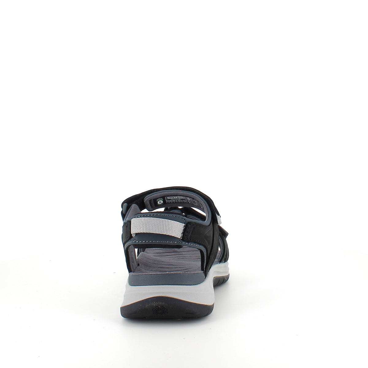 Sort Teva lædersandal med svangstøtte og stødabsorbering