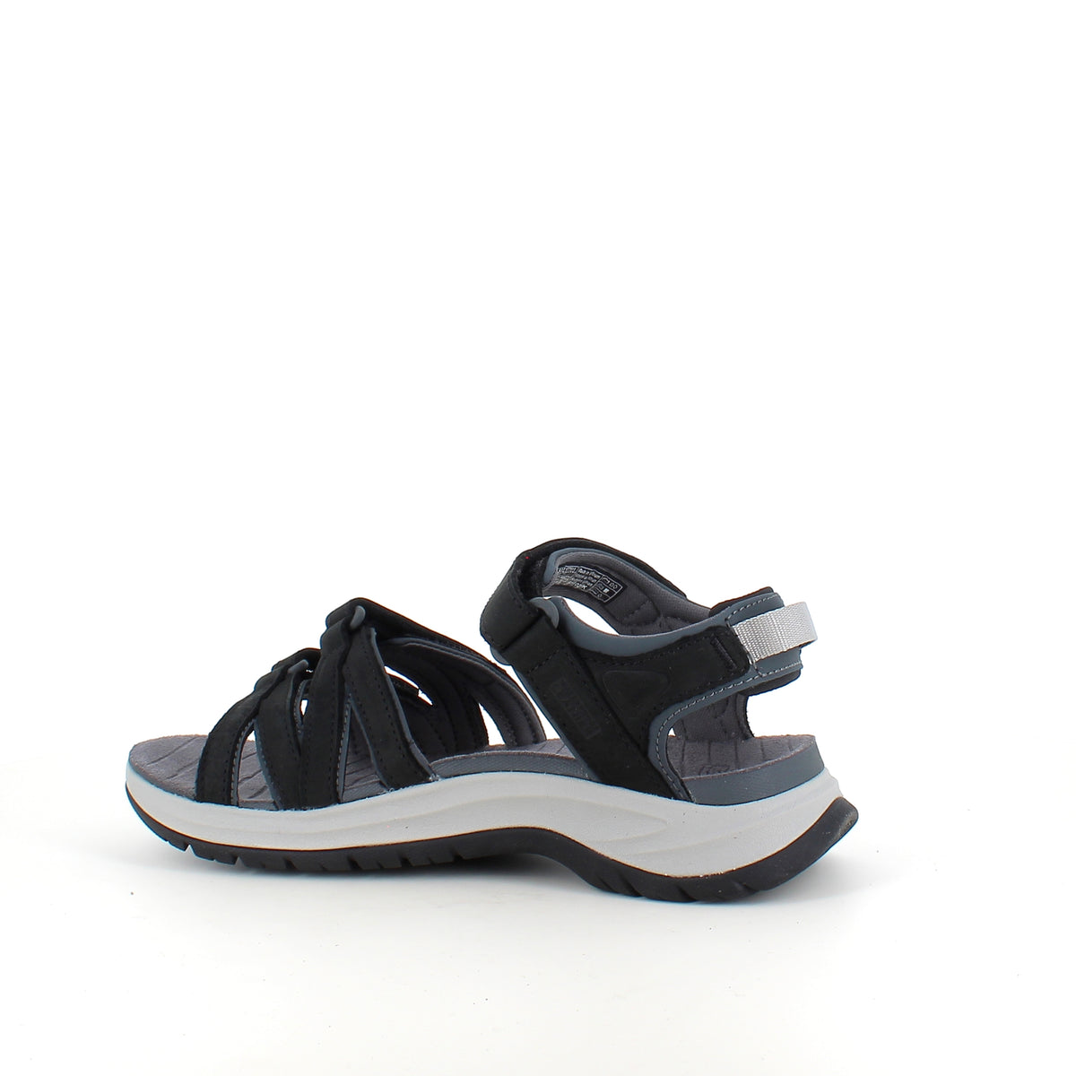 Sort Teva lædersandal med svangstøtte og stødabsorbering
