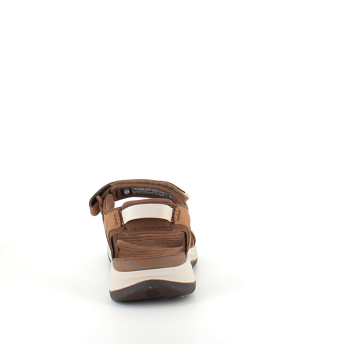 Brun Teva lædersandal med svangstøtte og stødabsorbering