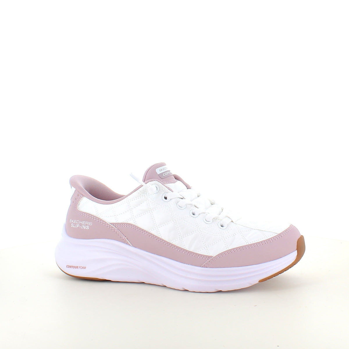 Skechers Slip-ins – Contour Foam Cozy Fit – hvid/lavendel