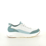 Skechers Slip-ins Contour Foam Cozy Fit i hvid og grøn