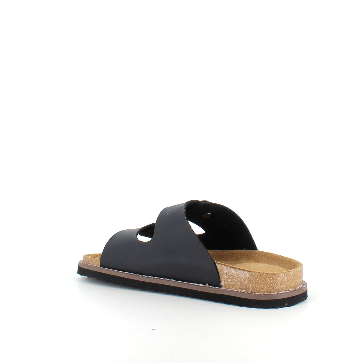 Slip on biosandal i sort – stabil komfort til hverdag