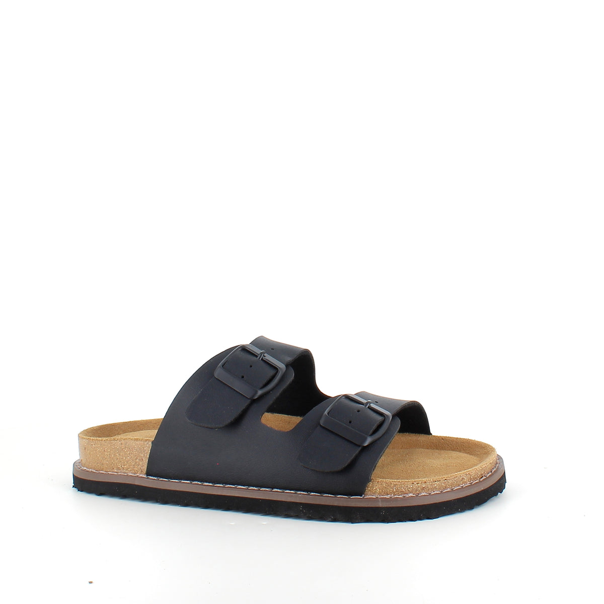 Slip on biosandal i sort – stabil komfort til hverdag