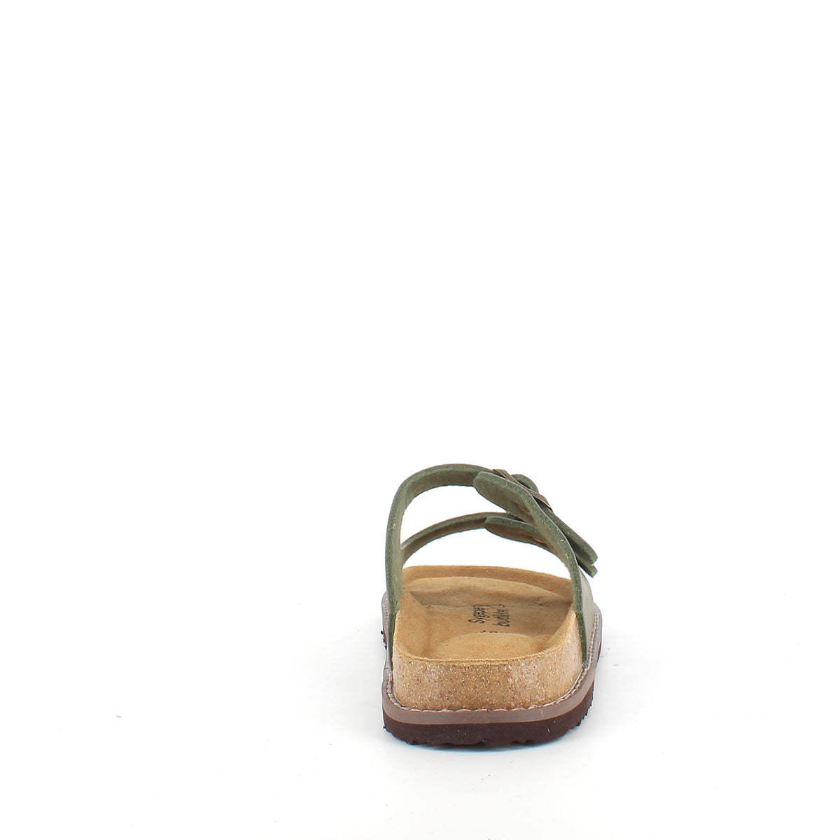 Slip on biosandal i kaki grøn – komfort & støtte med et roligt udtryk