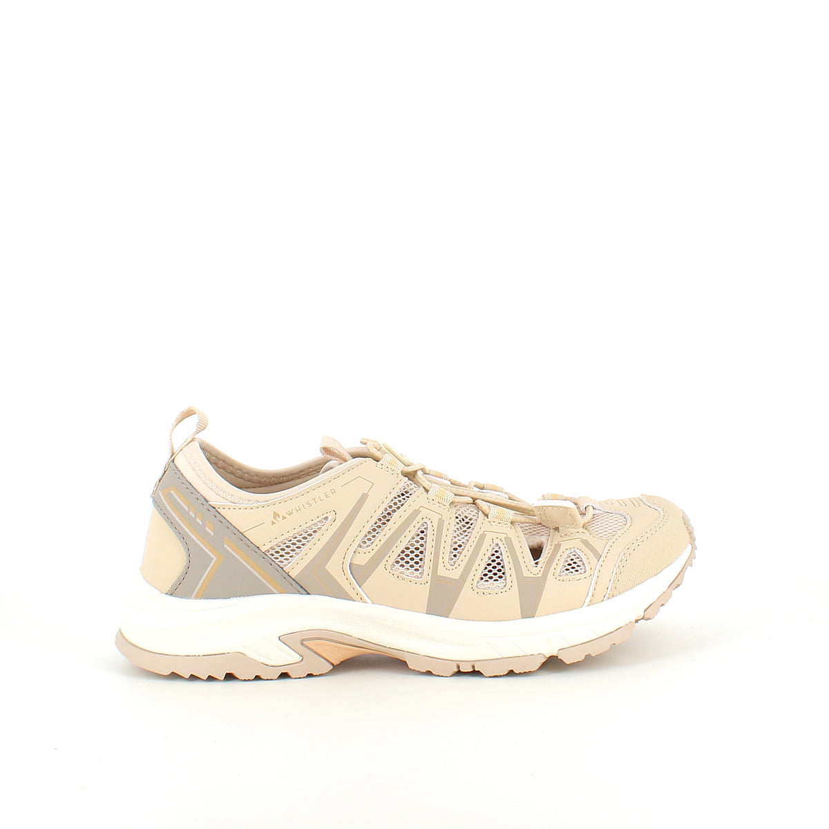 Whistler Puente W sneaker i beige med elastiksnøre og ekstra åndbarhed