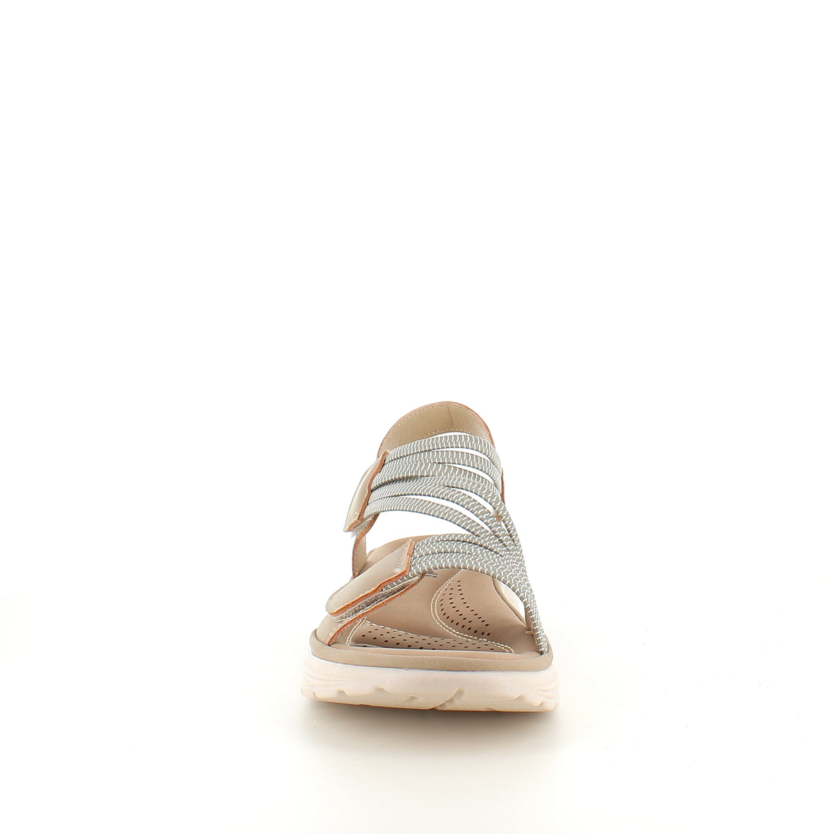 Grøn komfort sandal med elastiske remme – let & støttende