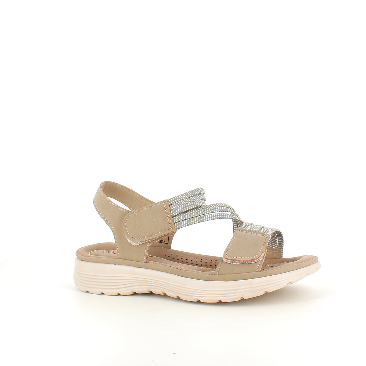 Grøn komfort sandal med elastiske remme – let & støttende