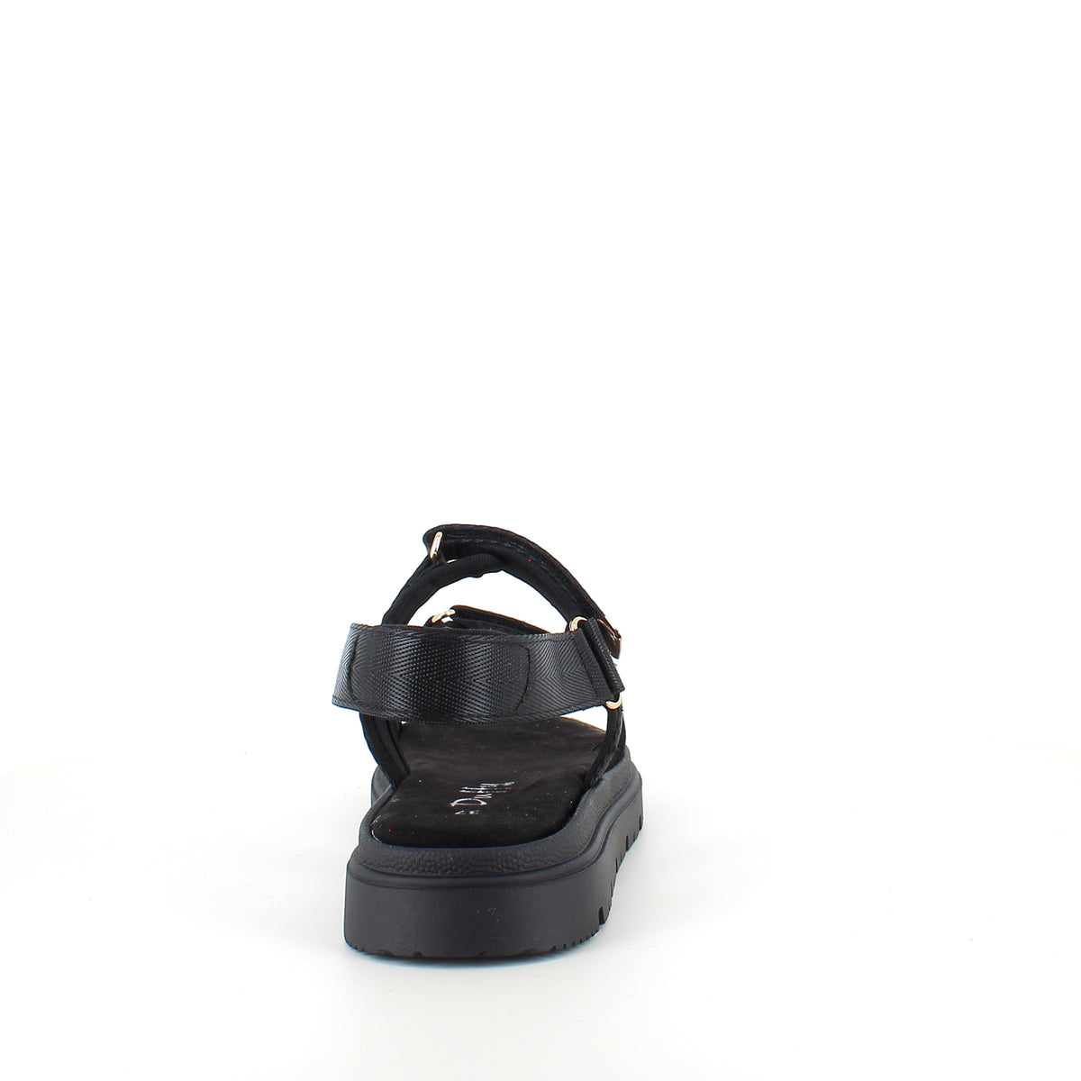 Sort sandal med justerbare remme & komfortabel sål