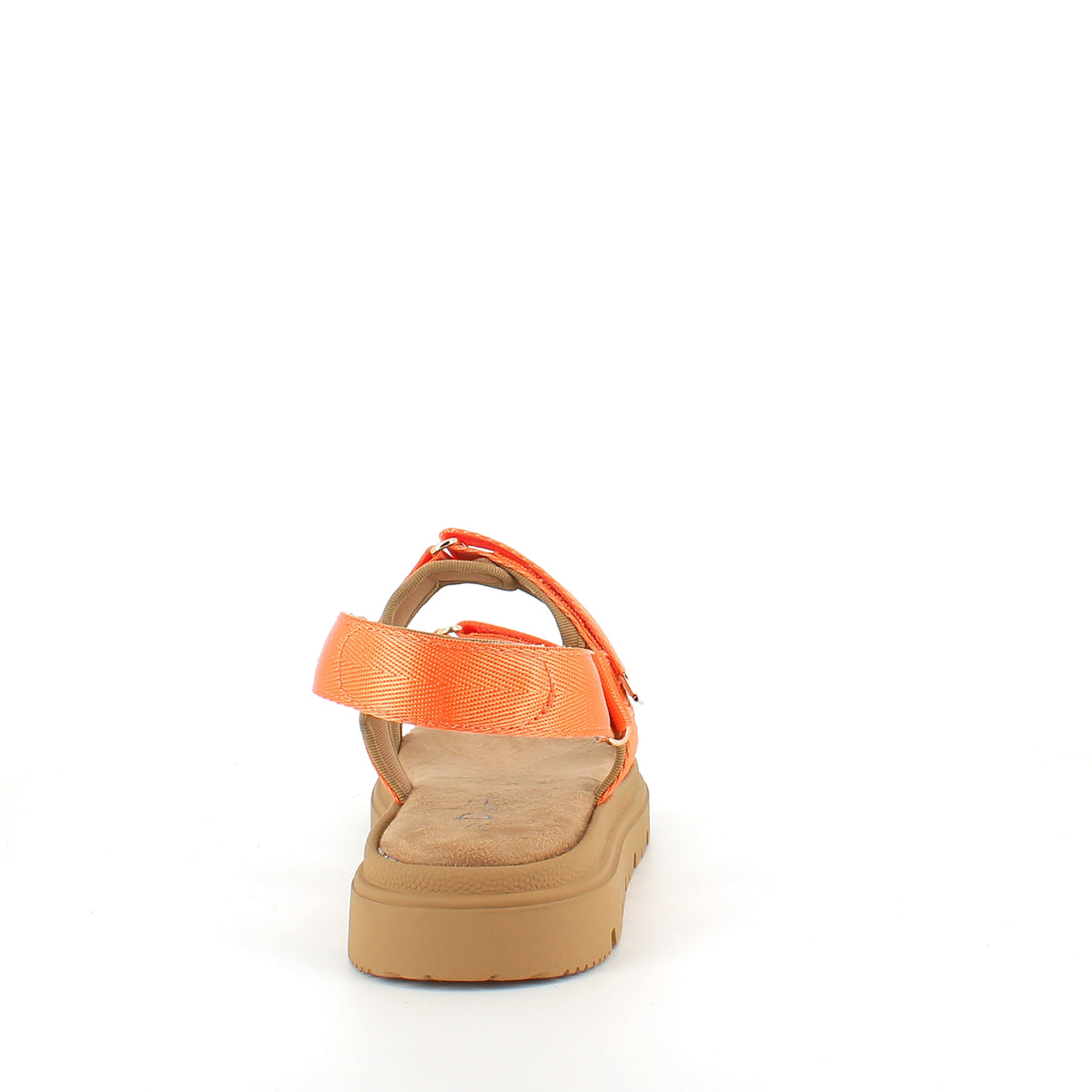 Orange sandal med justerbare remme & komfortabel sål