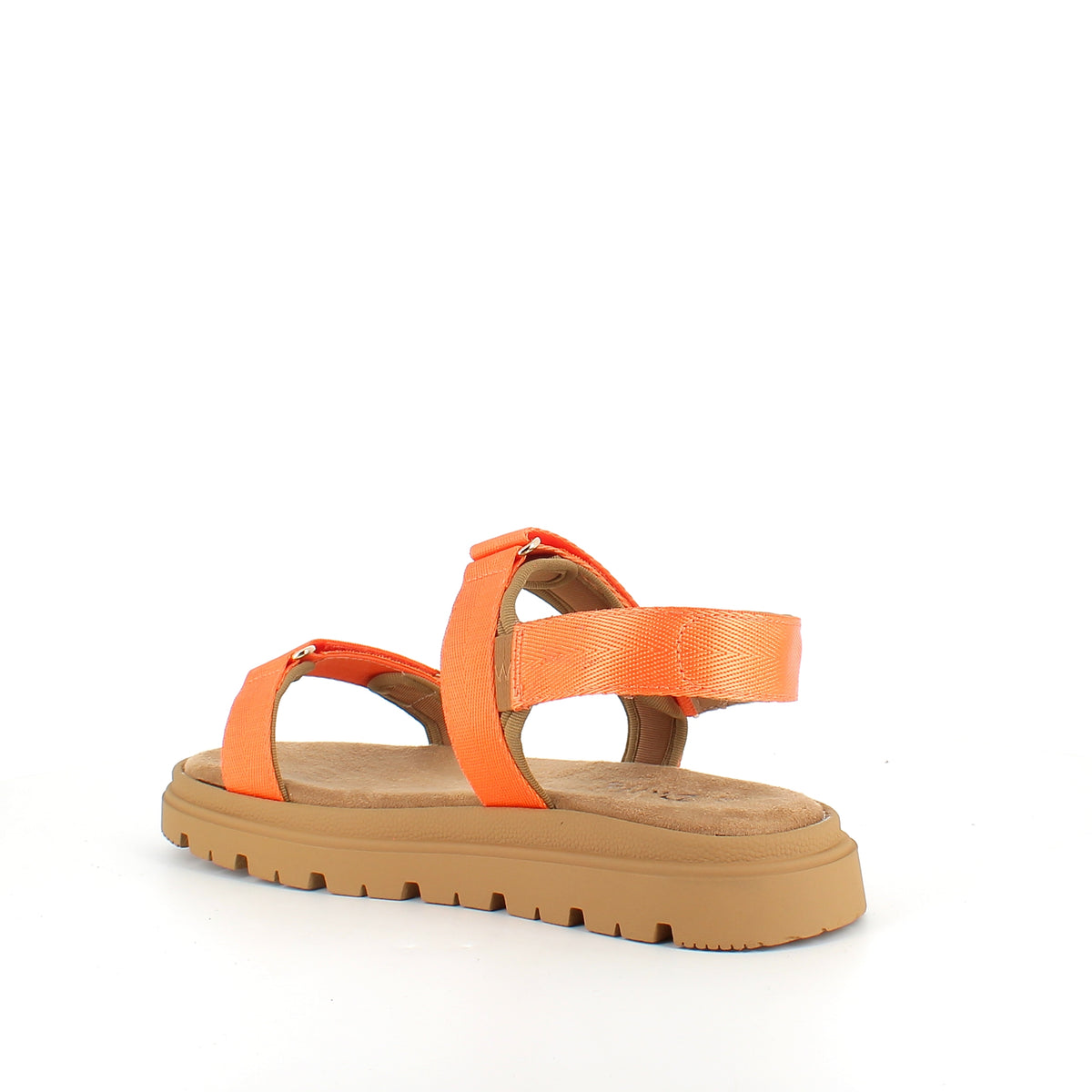 Orange sandal med justerbare remme & komfortabel sål