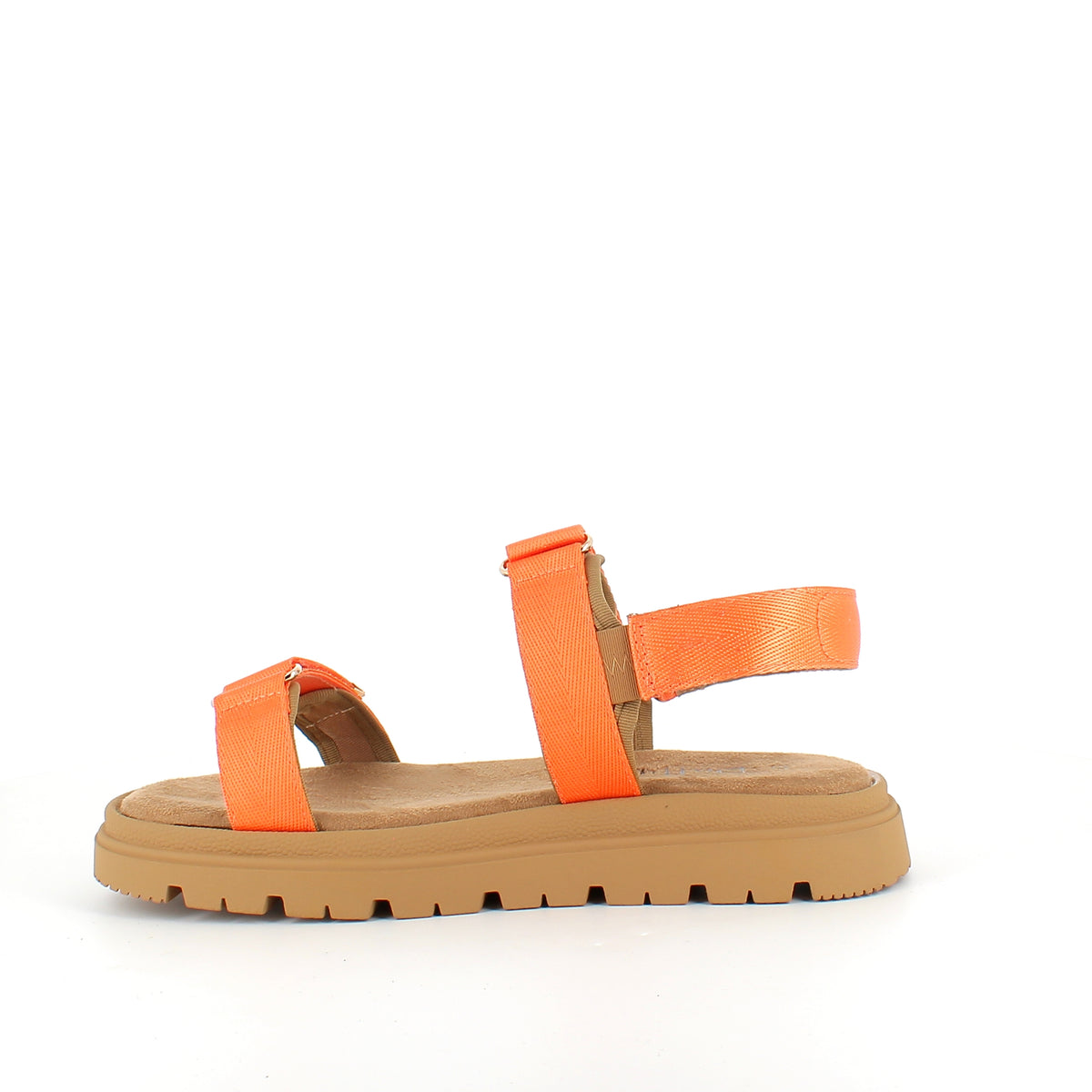 Orange sandal med justerbare remme & komfortabel sål