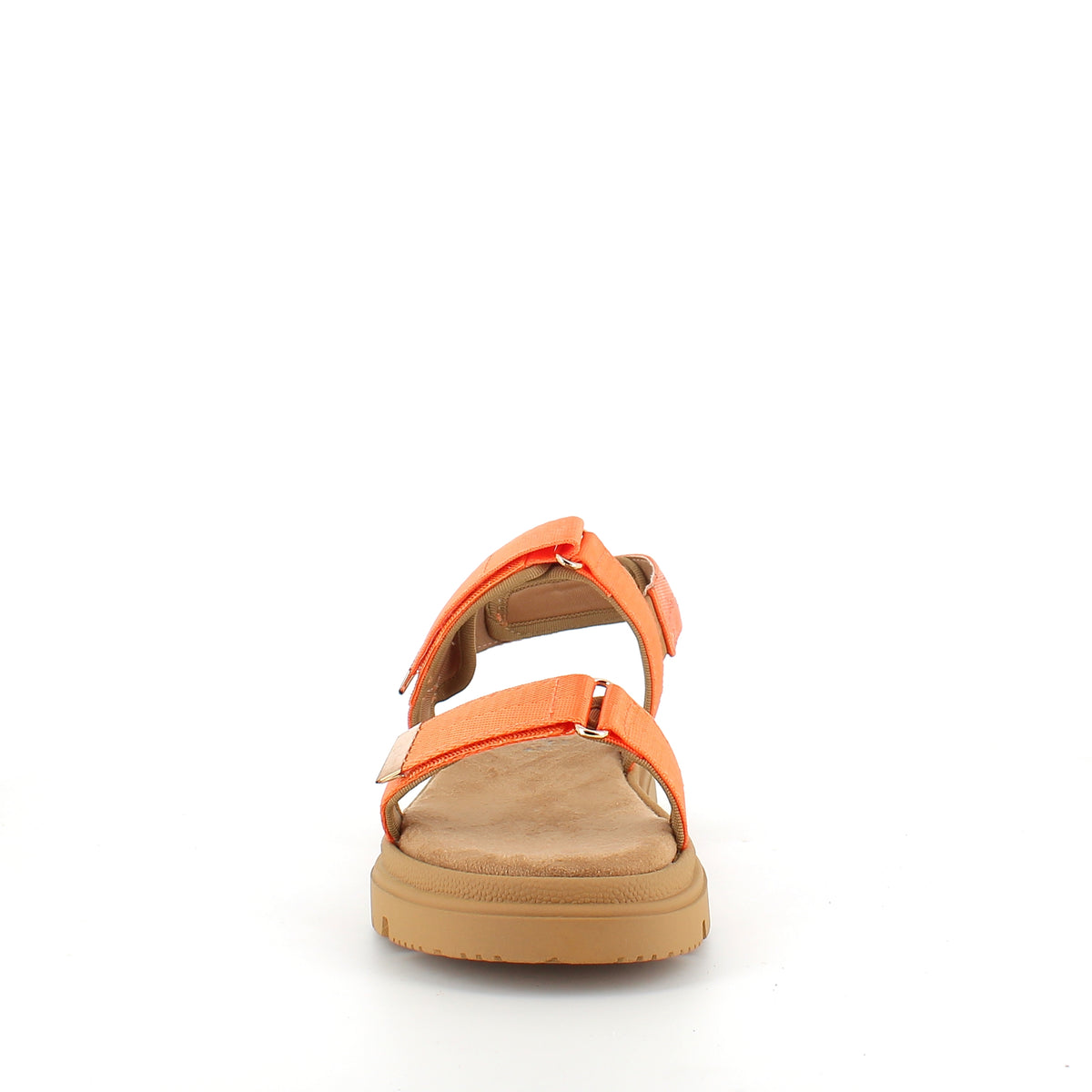 Orange sandal med justerbare remme & komfortabel sål