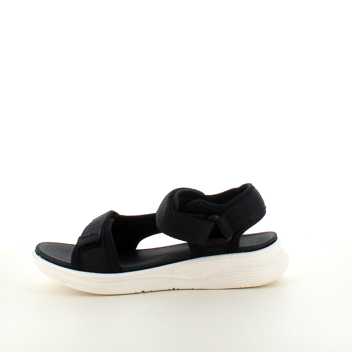 Sort komfortabel sandal med justerbare remme & let stødabsorbering