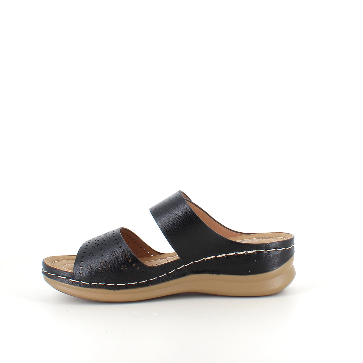 Kilehæl sandal – sort model