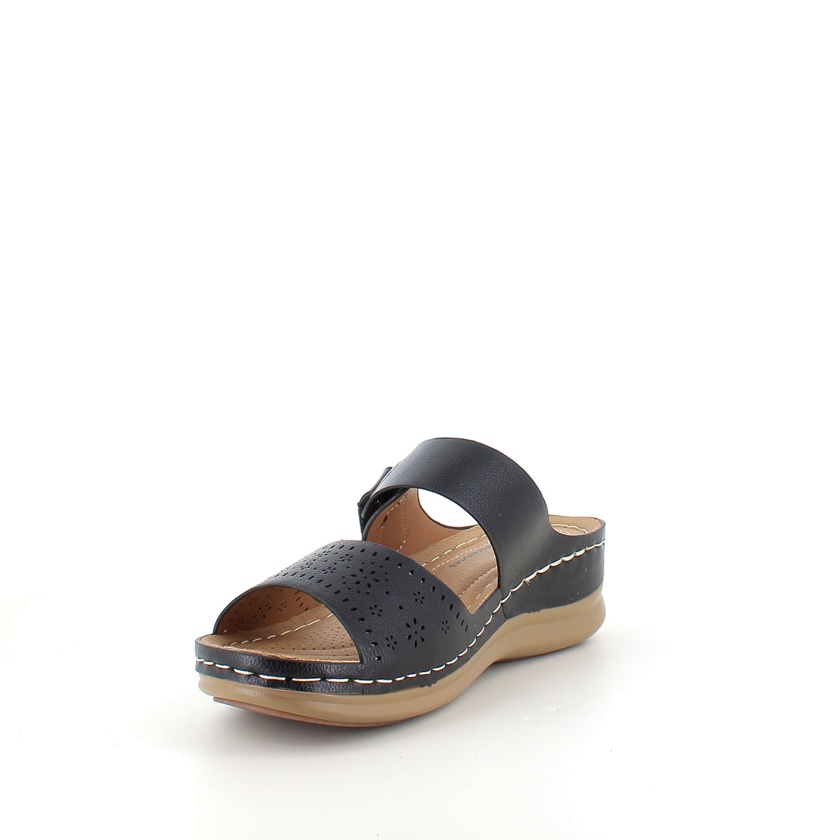 Kilehæl sandal – sort model