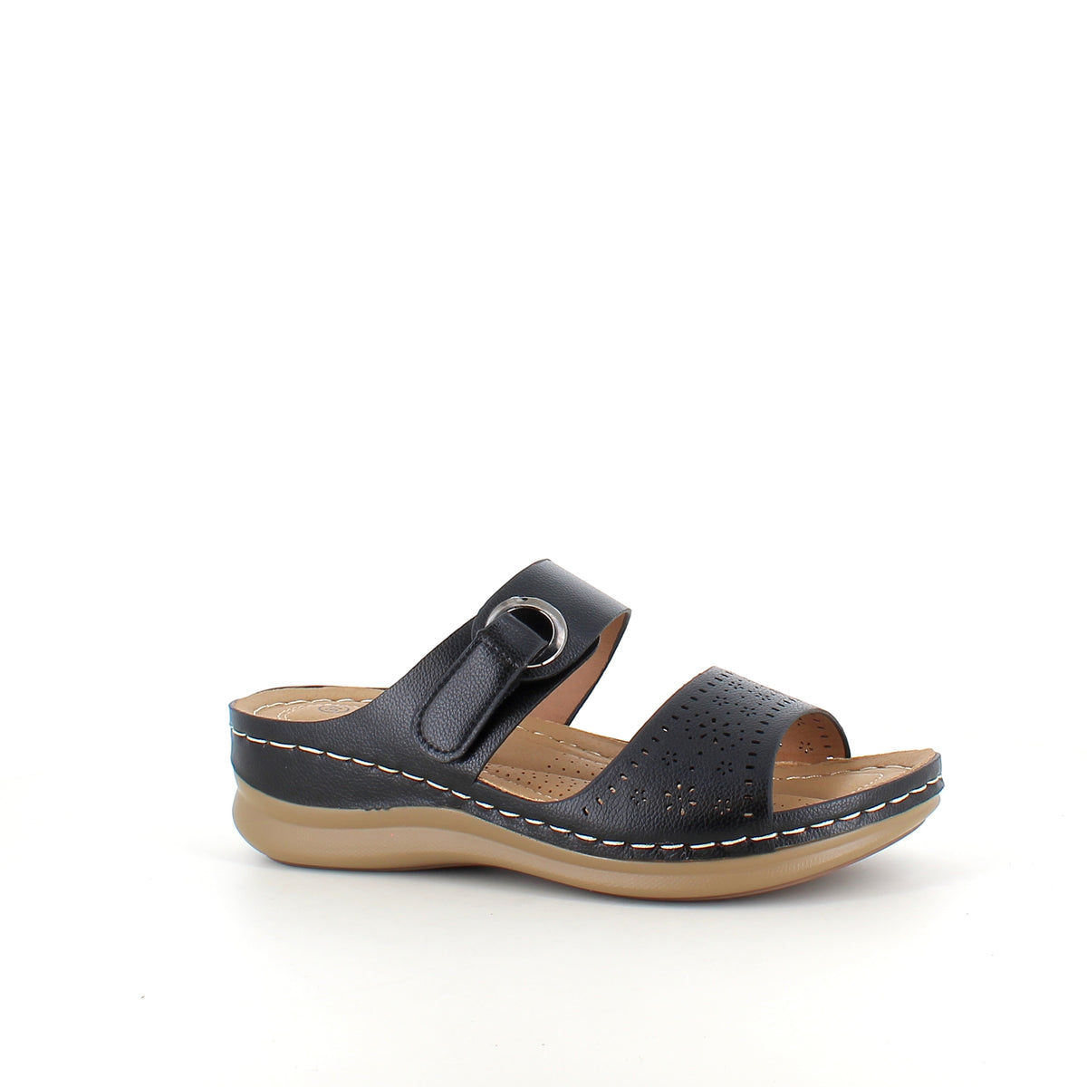 Kilehæl sandal – sort model