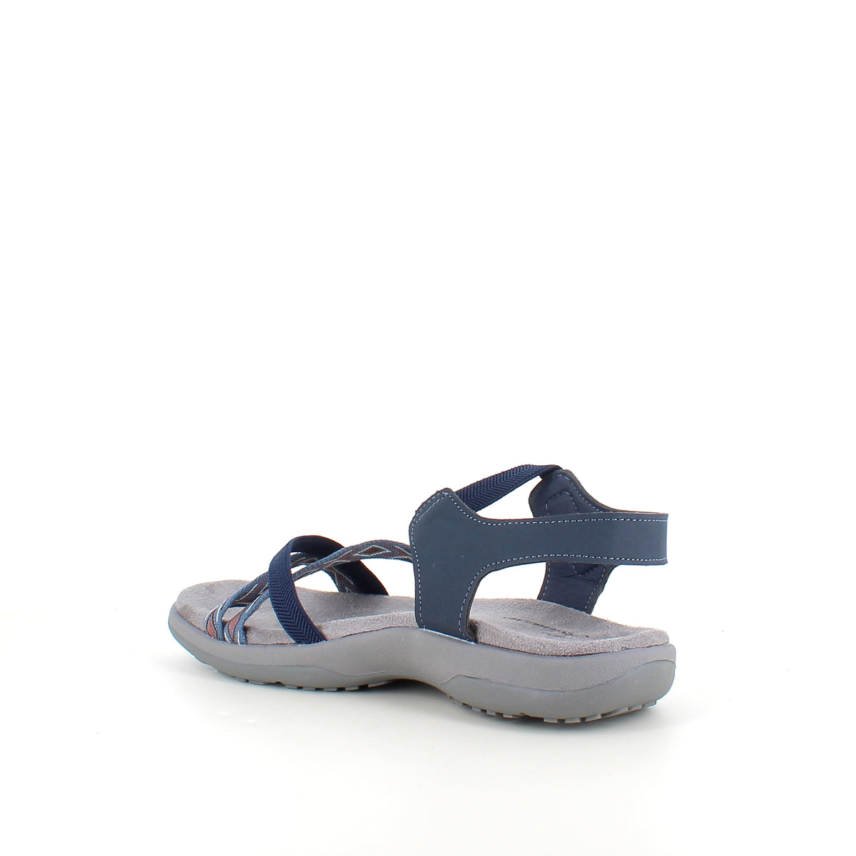 Navy sandal med elastikremme & velcro – rolig & maritim stil