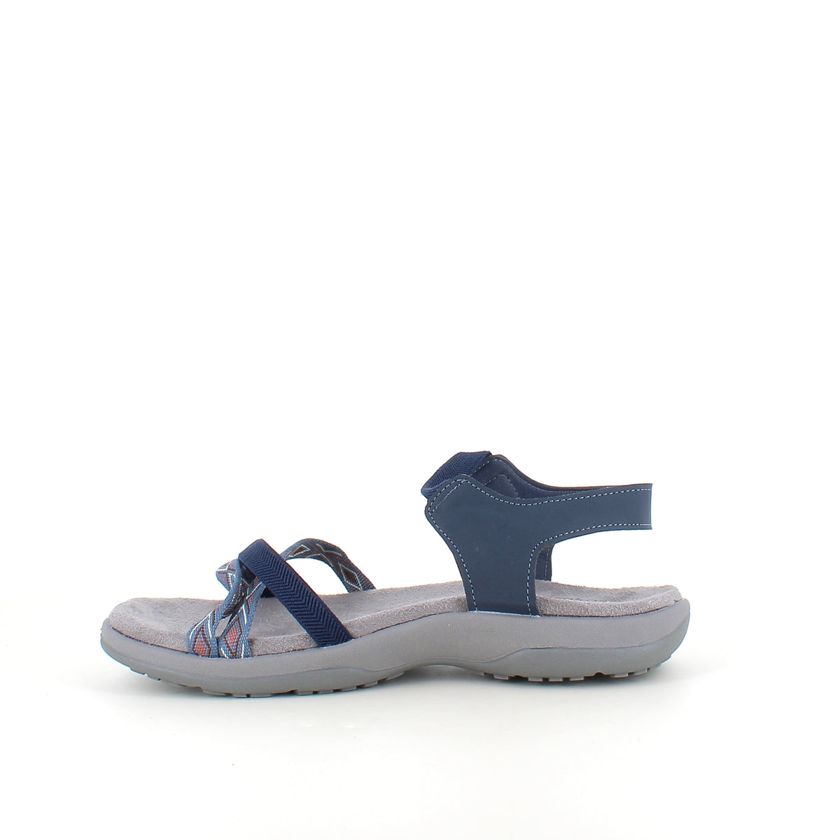 Navy sandal med elastikremme & velcro – rolig & maritim stil