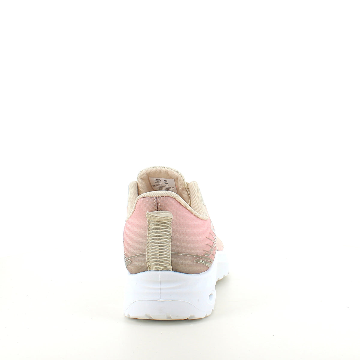 Beige letvægts sneakers i mesh med stødabsorberende sål