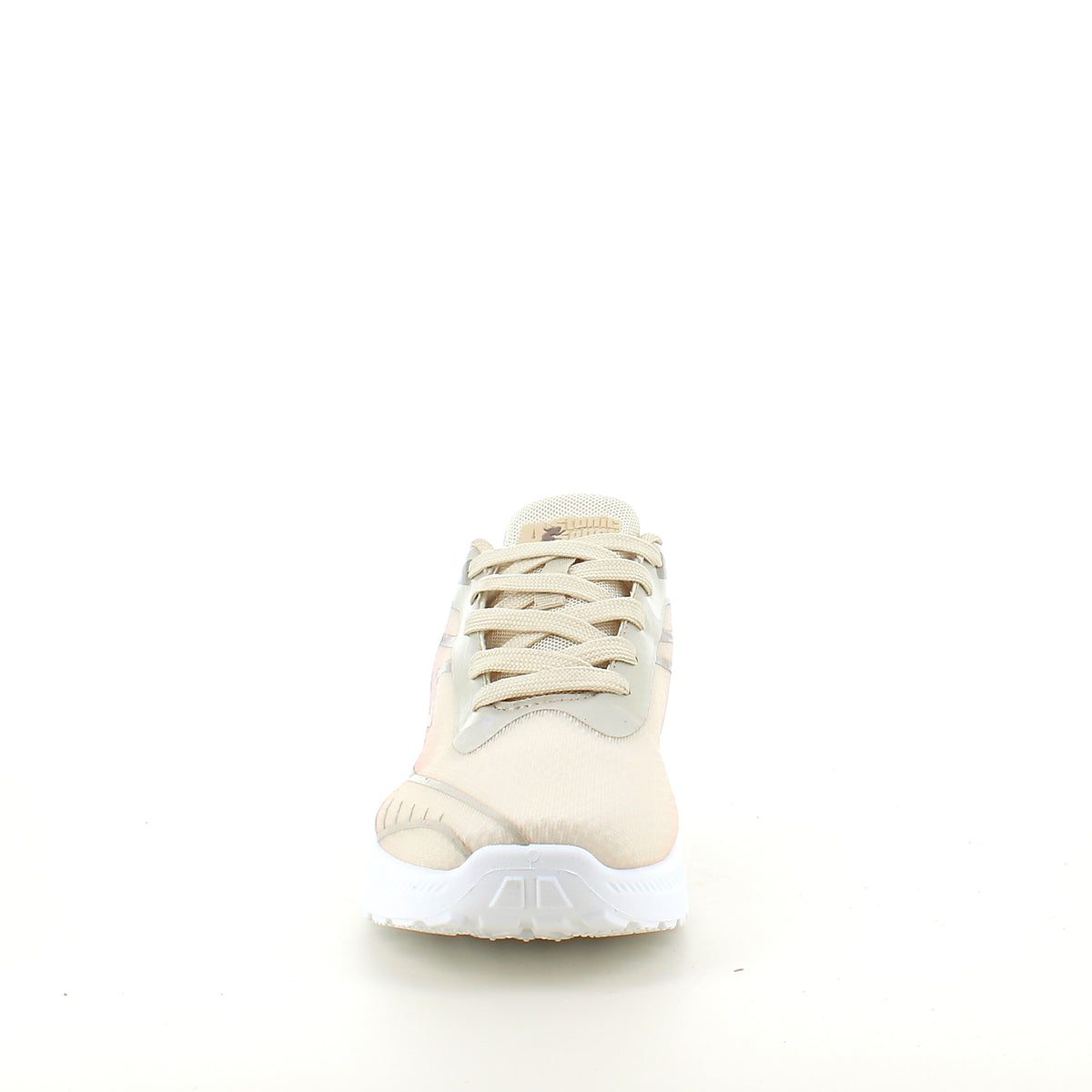 Beige letvægts sneakers i mesh med stødabsorberende sål