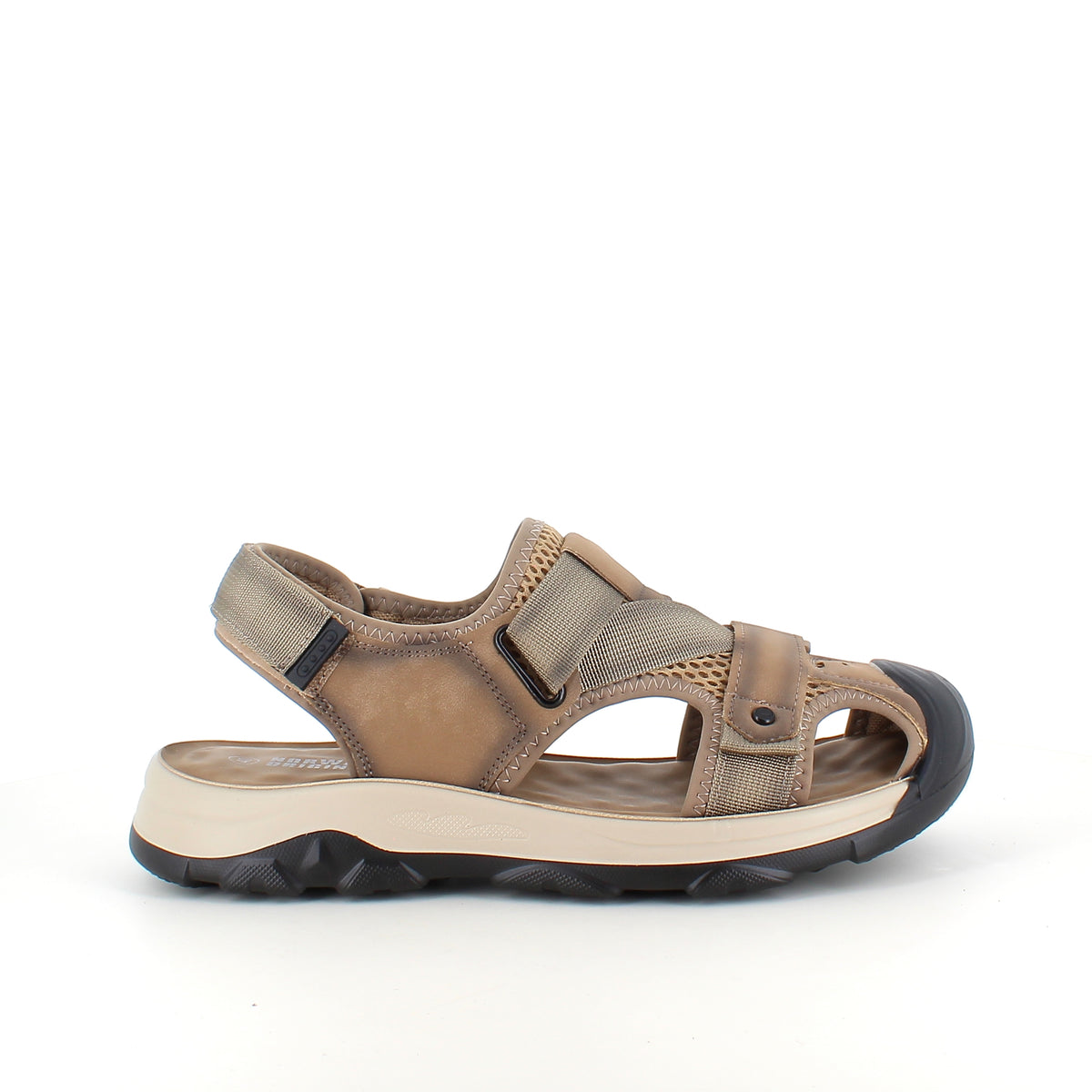 Norway Originals lukket herresandal i brun softshell med stimulerende indersål