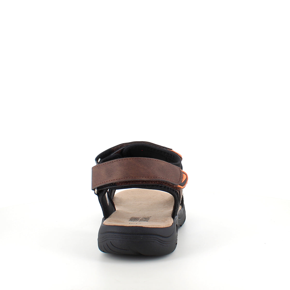 Herresandal med 3 velcroremme – brun sandal med god bredde