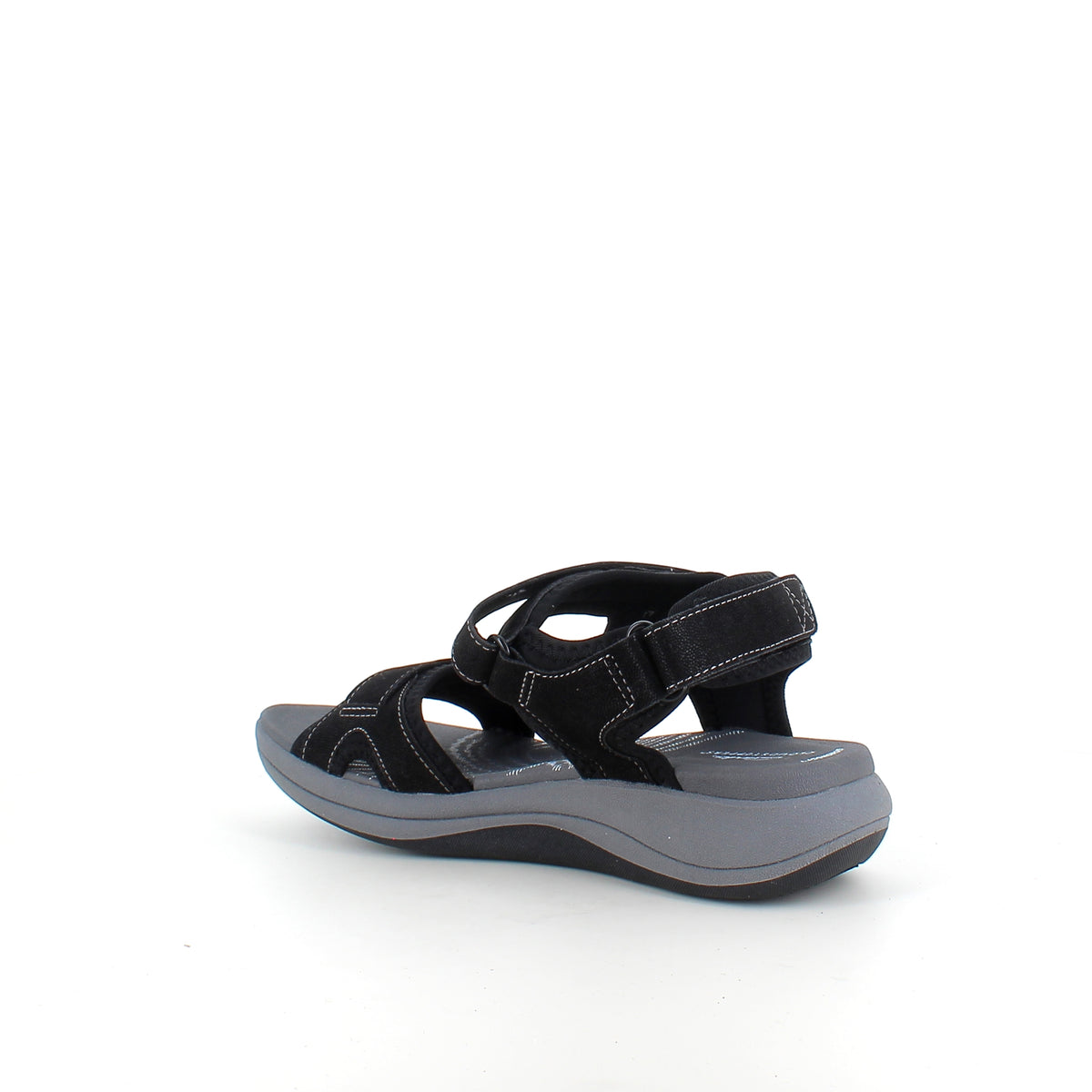 Clarks Cloudsteppers sandal i sort – stødabsorbering hele dagen