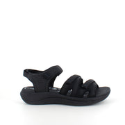Clarks Cloudsteppers sandal i sort, let og stødabsorberende