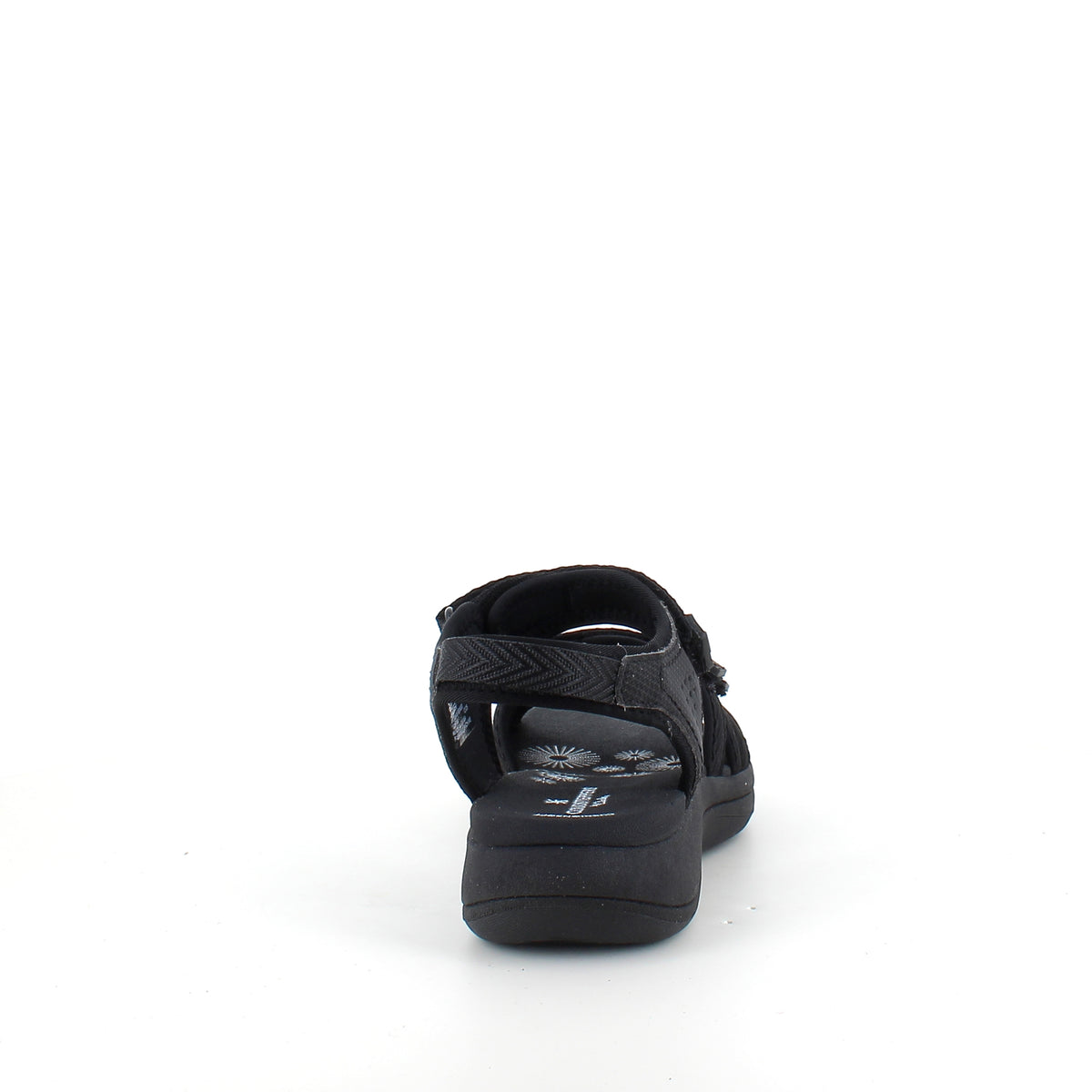 Clarks Cloudsteppers sandal i sort – let og stødabsorberende komfort